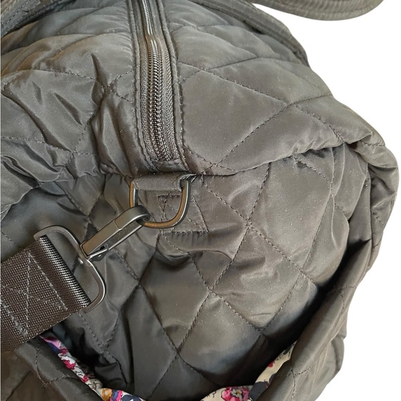 Vera Bradley Black Quilted Duffel Bag - Picture 4 of 6